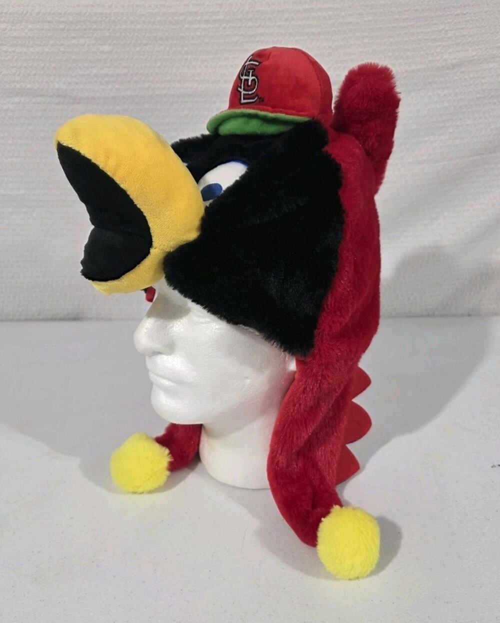 St. Louis Cardinals Fredbird Baseball Mascot Plush Hat Red MLB Souvenir Novelty